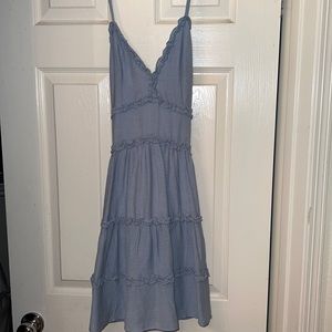 Love tree blue ruffled dress Size - M